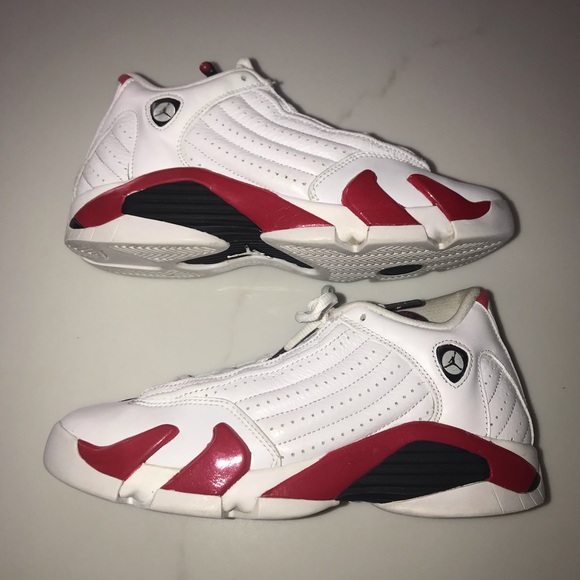 Air Jordan 14 Retro GS Candy Cane White Red - Picture 3 of 8